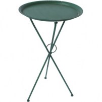 Metalltisch grün klappbar höhe 62cm diameter 43cm 48.00